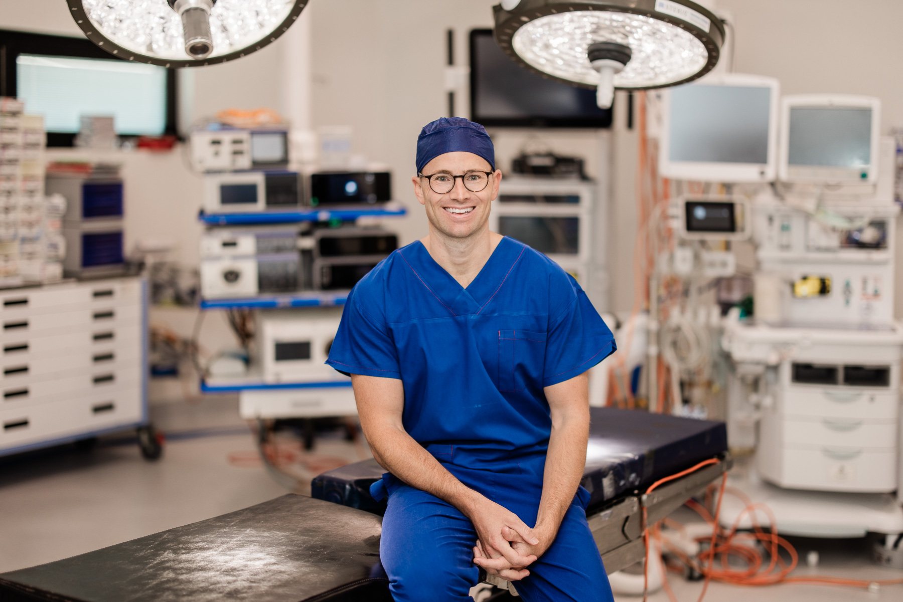 Dr. Edward Cooper in the operating theatre